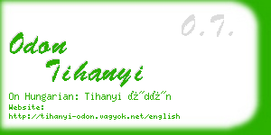 odon tihanyi business card